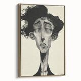 Minimalist Abstract Figurative Wall Art – Expressive Monochrome Design