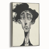 Minimalist Abstract Figurative Wall Art – Expressive Monochrome Design