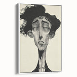 Minimalist Abstract Figurative Wall Art – Expressive Monochrome Design