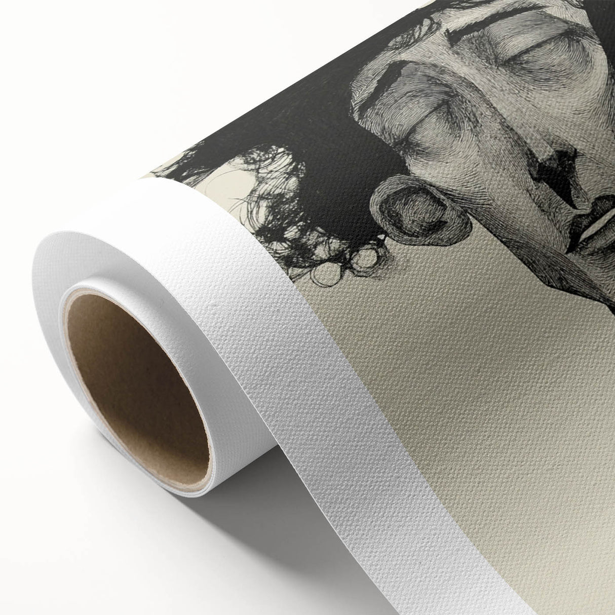 Minimalist Abstract Figurative Wall Art – Expressive Monochrome Design