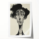 Minimalist Abstract Figurative Wall Art – Expressive Monochrome Design