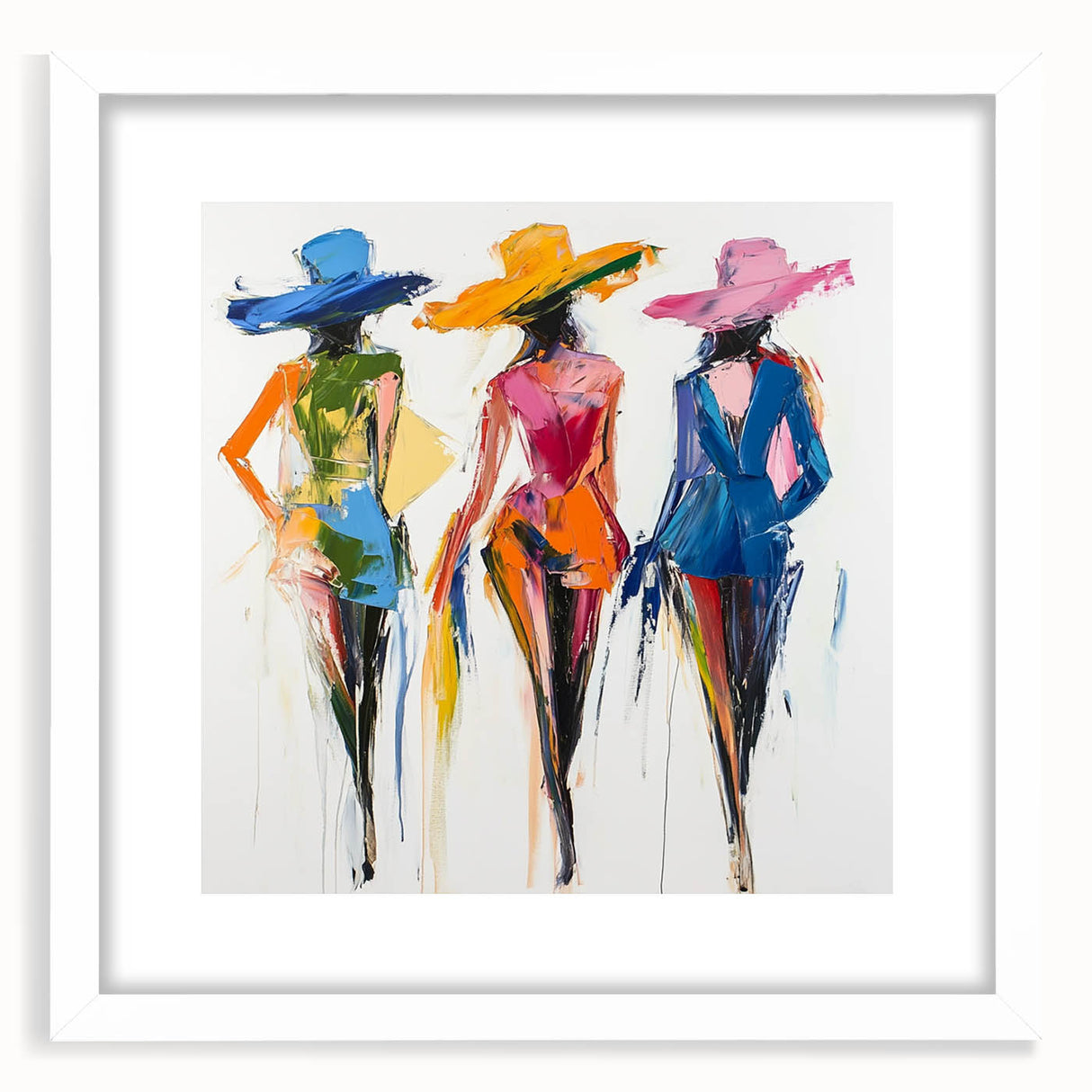 Colorful Abstract Figurative Wall Art – Vibrant Fashion-Inspired Design