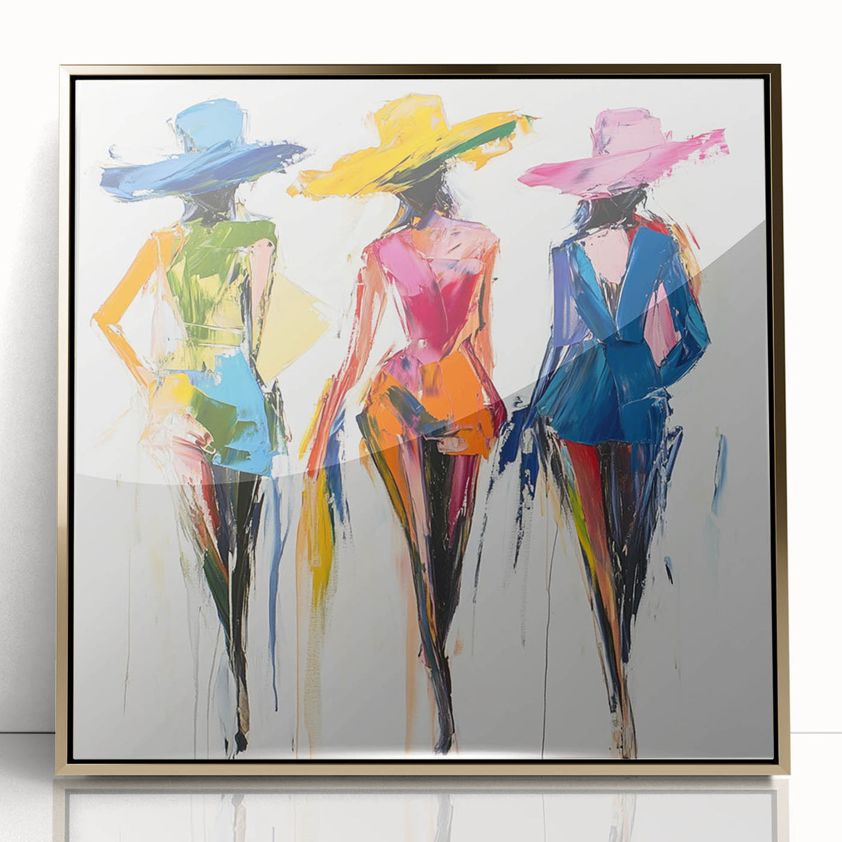 Colorful Abstract Figurative Wall Art – Vibrant Fashion-Inspired Design
