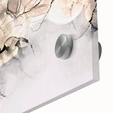 Minimalist Fluid Acrylic Art – Modern Black & Beige Wall Decor