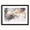 Minimalist Fluid Acrylic Art – Modern Black & Beige Wall Decor