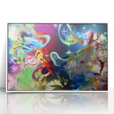 Bold Abstract Wall Art Collection – Vivid Neon Swirl Explosion