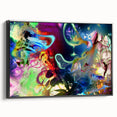 Bold Abstract Wall Art Collection – Vivid Neon Swirl Explosion