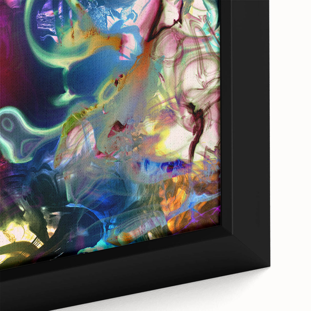 Bold Abstract Wall Art Collection – Vivid Neon Swirl Explosion