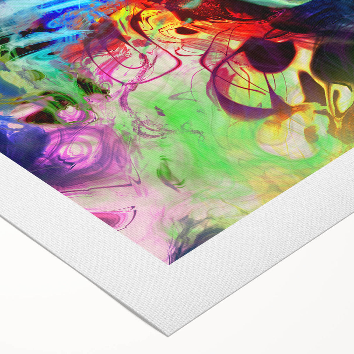 Bold Abstract Wall Art Collection – Vivid Neon Swirl Explosion