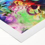 Bold Abstract Wall Art Collection – Vivid Neon Swirl Explosion