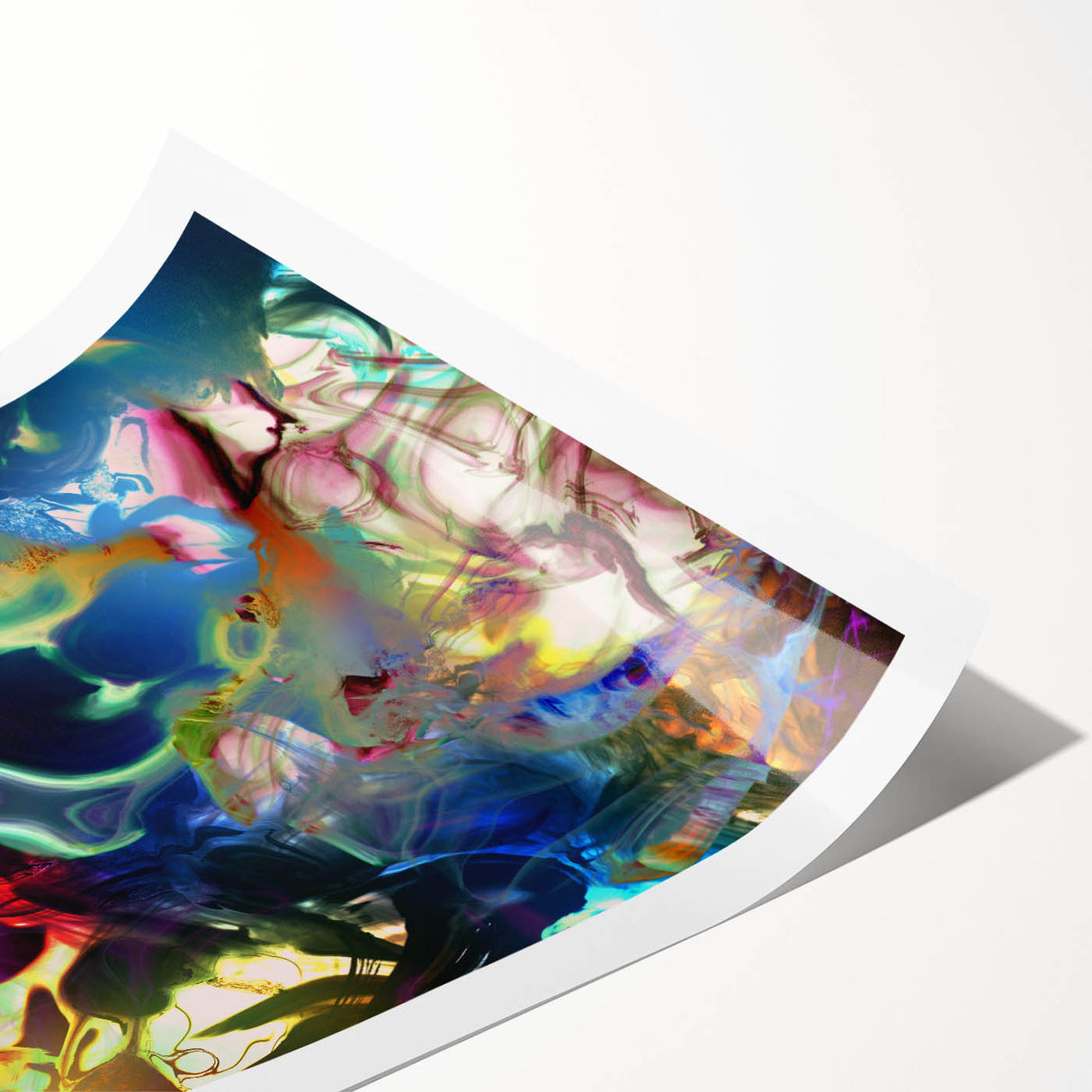 Bold Abstract Wall Art Collection – Vivid Neon Swirl Explosion