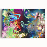 Bold Abstract Wall Art Collection – Vivid Neon Swirl Explosion