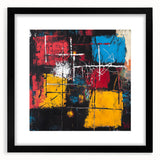 Bold Abstract Expressionist Wall Art – Geometric Modern Canvas