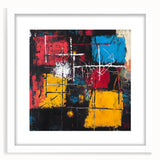 Bold Abstract Expressionist Wall Art – Geometric Modern Canvas