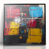 Bold Abstract Expressionist Wall Art – Geometric Modern Canvas