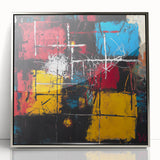 Bold Abstract Expressionist Wall Art – Geometric Modern Canvas