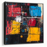 Bold Abstract Expressionist Wall Art – Geometric Modern Canvas
