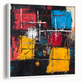 Bold Abstract Expressionist Wall Art – Geometric Modern Canvas