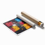 Bold Abstract Expressionist Wall Art – Geometric Modern Canvas