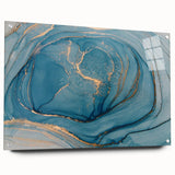 Elegant Abstract Art Designs – Royal Blue & Gold Wall Art