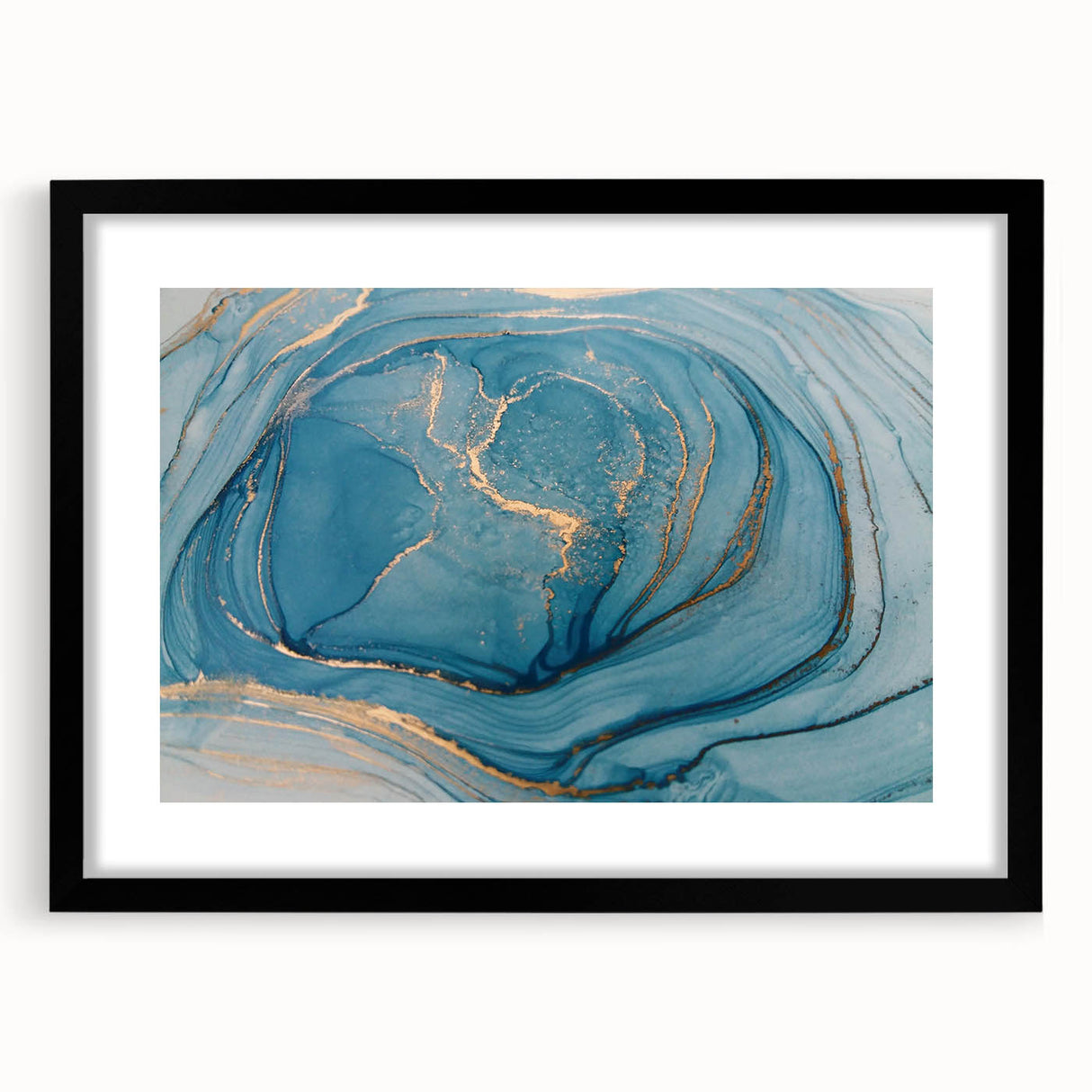 Elegant Abstract Art Designs – Royal Blue & Gold Wall Art