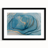 Elegant Abstract Art Designs – Royal Blue & Gold Wall Art