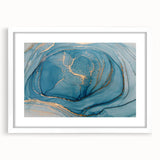 Elegant Abstract Art Designs – Royal Blue & Gold Wall Art