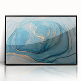 Elegant Abstract Art Designs – Royal Blue & Gold Wall Art