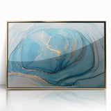 Elegant Abstract Art Designs – Royal Blue & Gold Wall Art