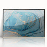 Elegant Abstract Art Designs – Royal Blue & Gold Wall Art