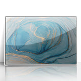 Elegant Abstract Art Designs – Royal Blue & Gold Wall Art