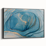 Elegant Abstract Art Designs – Royal Blue & Gold Wall Art