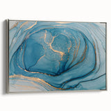 Elegant Abstract Art Designs – Royal Blue & Gold Wall Art