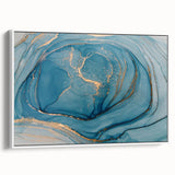 Elegant Abstract Art Designs – Royal Blue & Gold Wall Art
