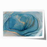 Elegant Abstract Art Designs – Royal Blue & Gold Wall Art