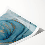 Elegant Abstract Art Designs – Royal Blue & Gold Wall Art