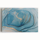 Elegant Abstract Art Designs – Royal Blue & Gold Wall Art