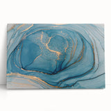 Elegant Abstract Art Designs – Royal Blue & Gold Wall Art