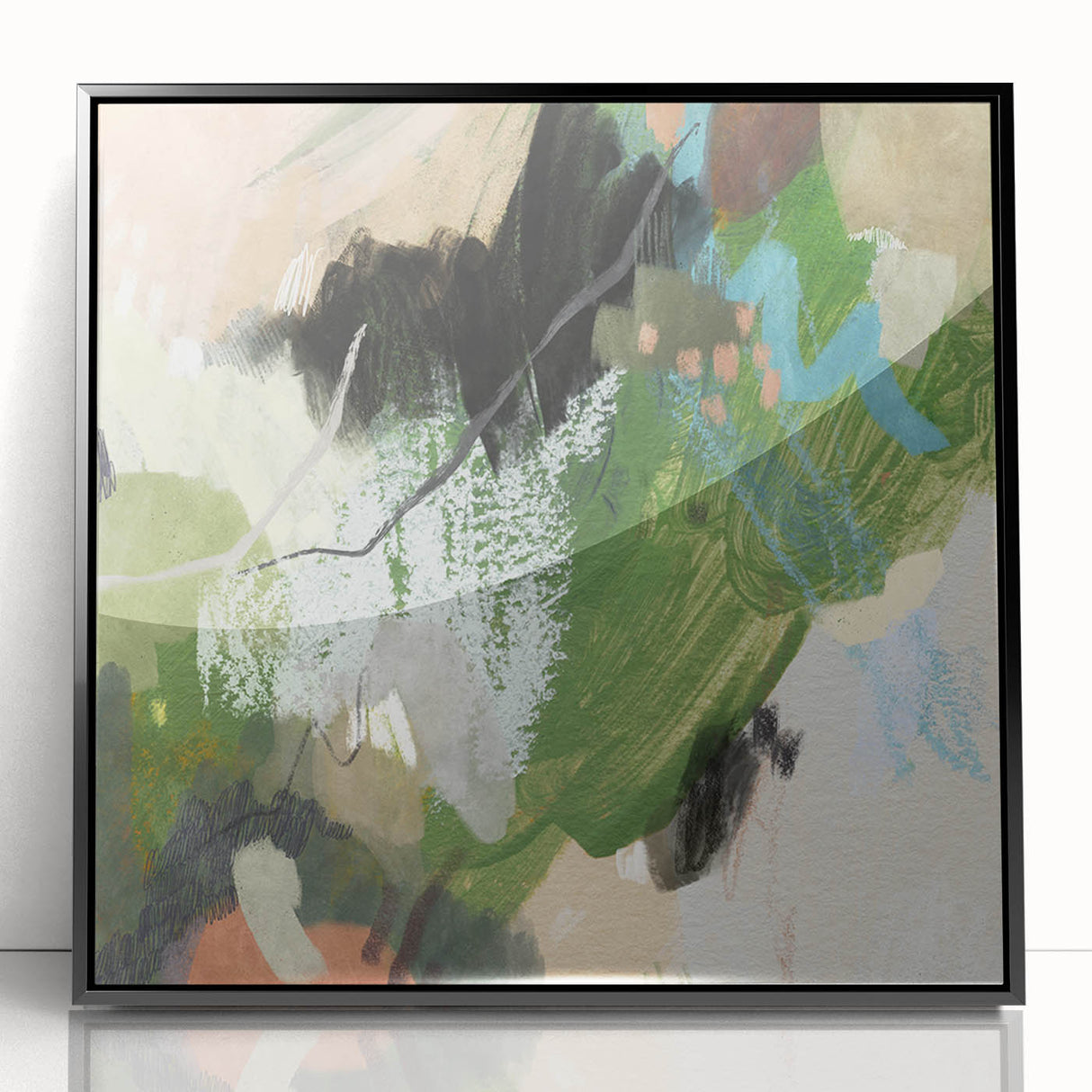 Earthen Harmony Abstracts - Expressive Abstract Art with Earth Tones