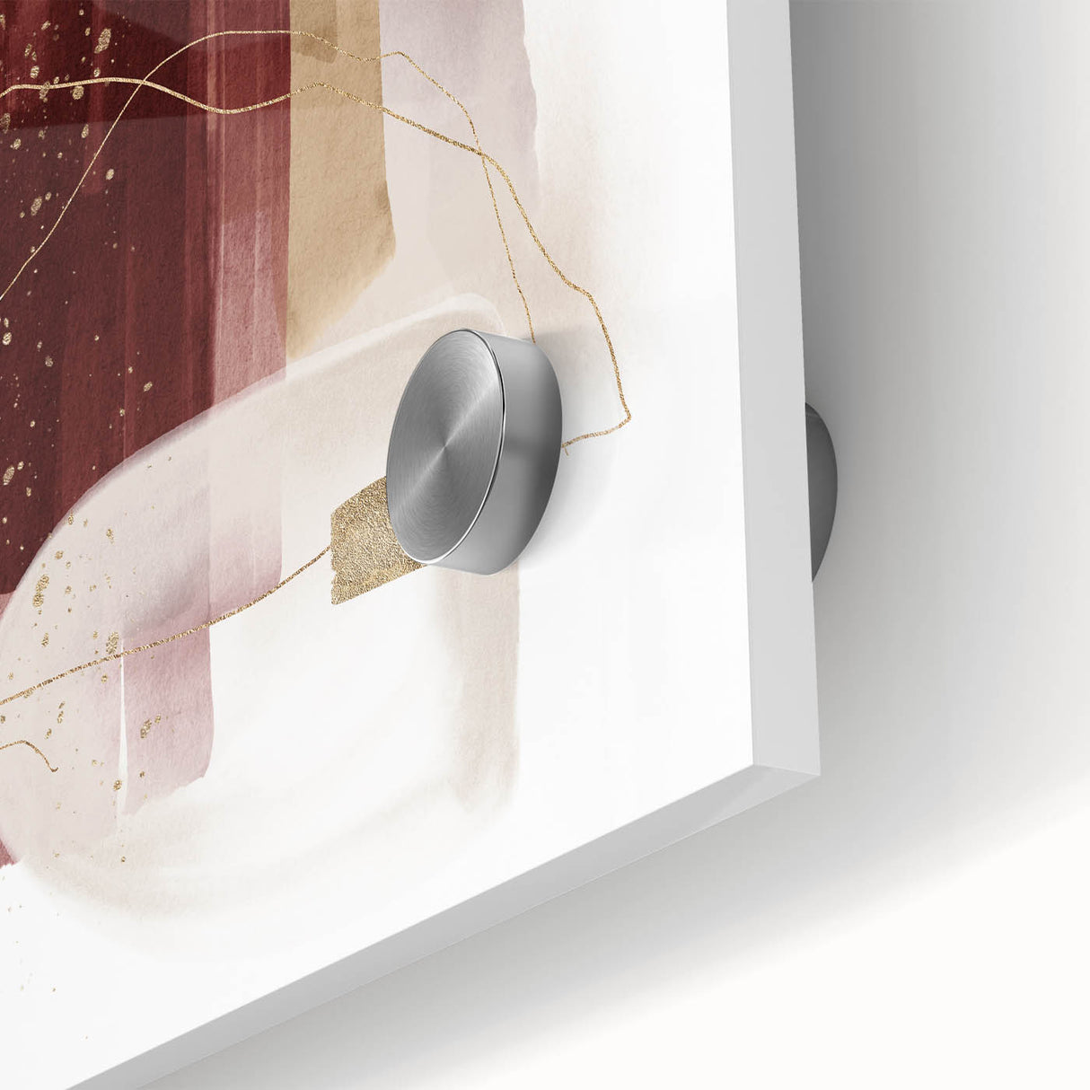 Minimalist Wall Art for Modern Interiors – Burgundy & Beige Abstract