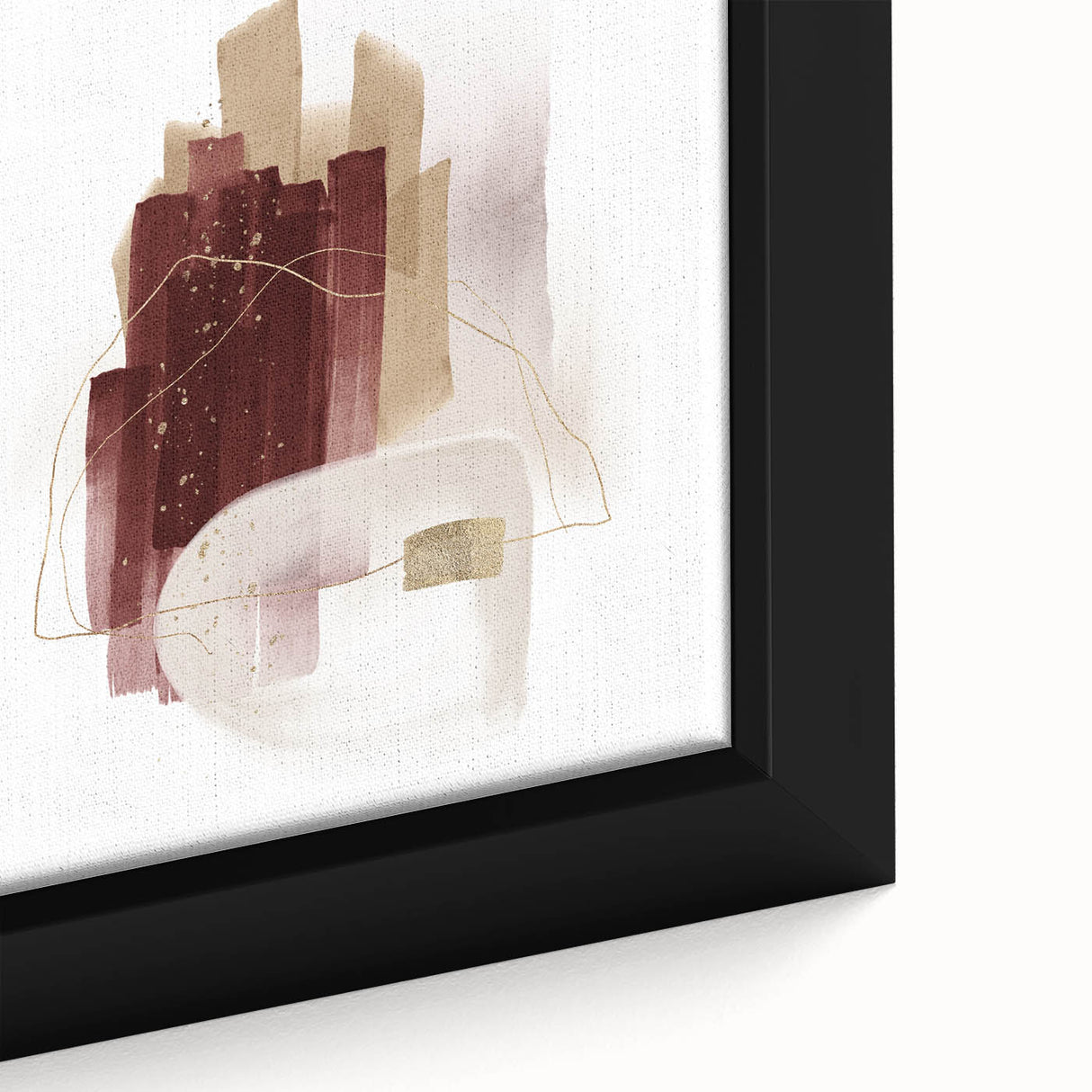 Minimalist Wall Art for Modern Interiors – Burgundy & Beige Abstract