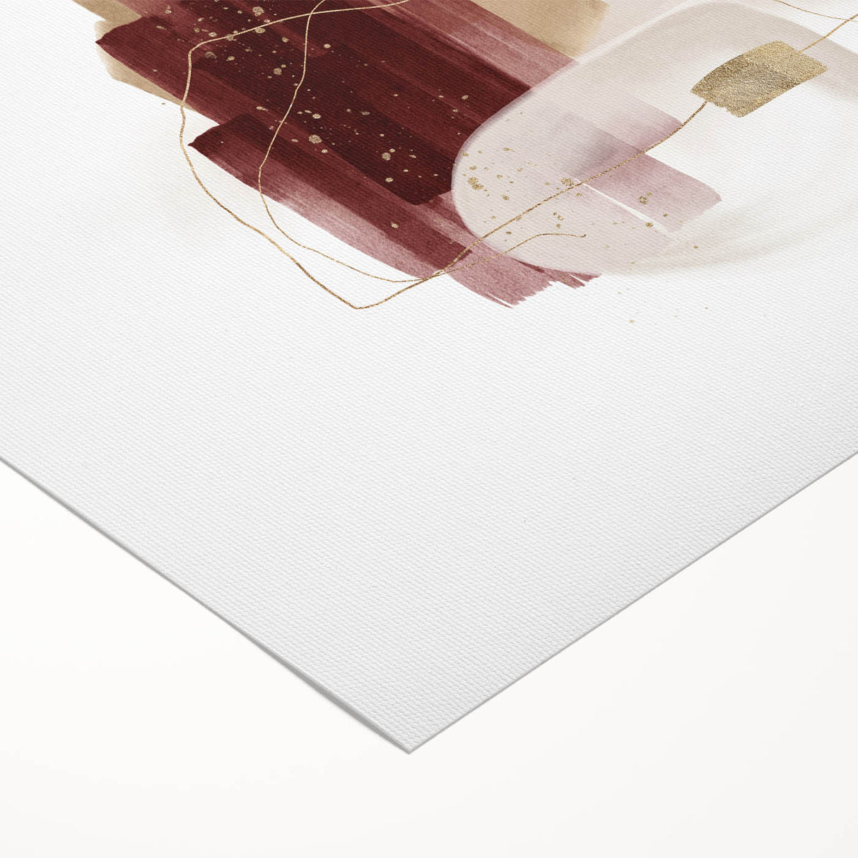 Minimalist Wall Art for Modern Interiors – Burgundy & Beige Abstract