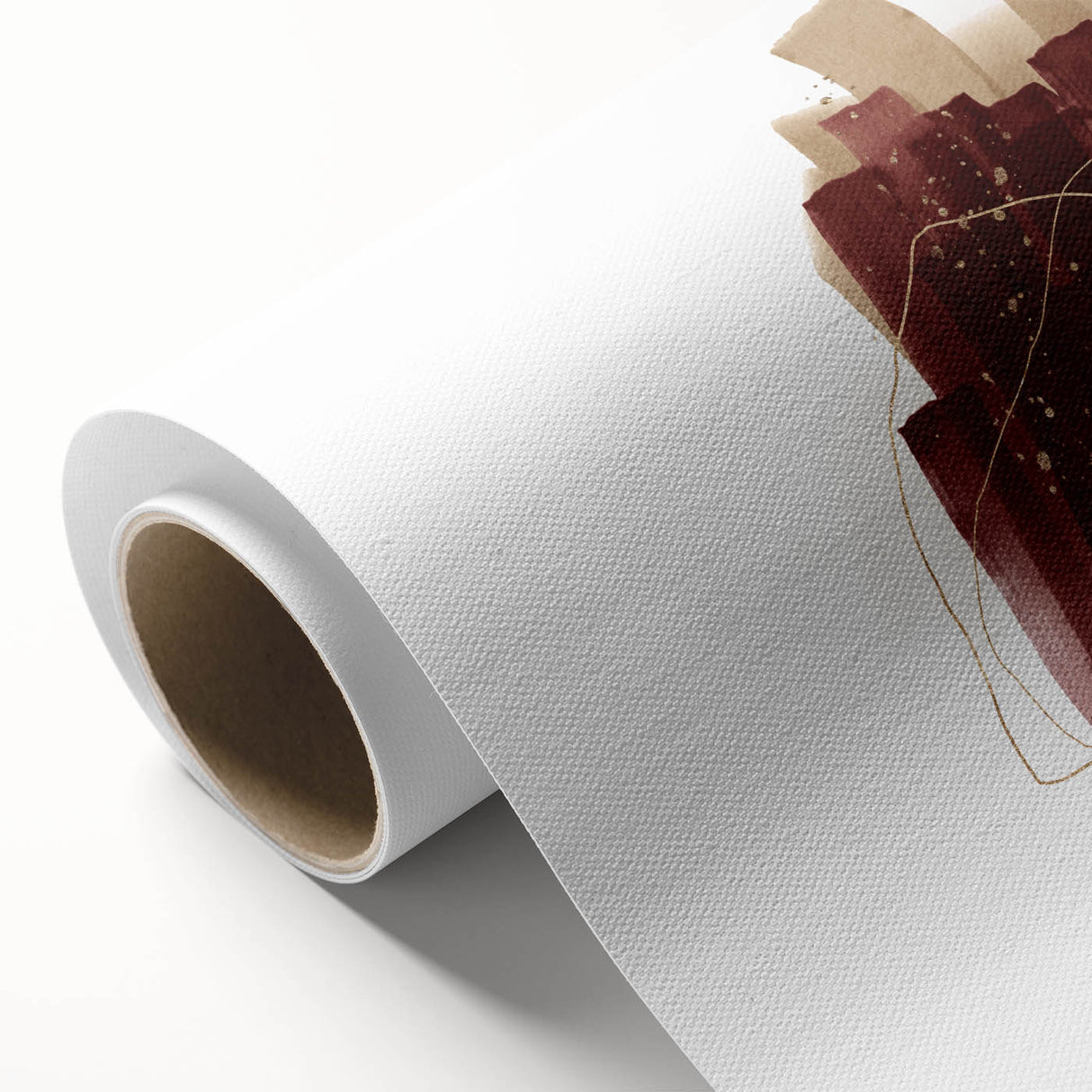 Minimalist Wall Art for Modern Interiors – Burgundy & Beige Abstract