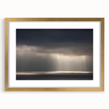 Black and White Minimalist Landscapes – Dramatic Ocean Light Print