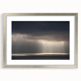 Black and White Minimalist Landscapes – Dramatic Ocean Light Print