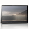 Black and White Minimalist Landscapes – Dramatic Ocean Light Print