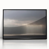 Black and White Minimalist Landscapes – Dramatic Ocean Light Print