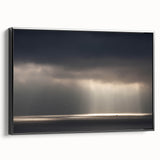 Black and White Minimalist Landscapes – Dramatic Ocean Light Print