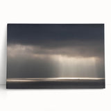 Black and White Minimalist Landscapes – Dramatic Ocean Light Print