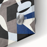 Abstract Art for Sale – Geometric Contemporary Blue & Gray Print